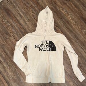 The North Face Beige Hoodie with Black Logo